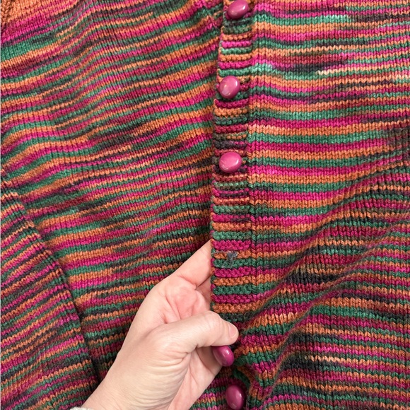 Multicolor Striped Knit Cardigan - Picture 5 of 5